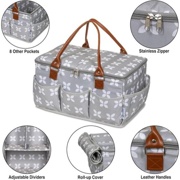 Extra Large Diaper Caddy Baby Organizer Toy Storage Craft Wet Dry Bag with Zip T - Picture 3 of 7